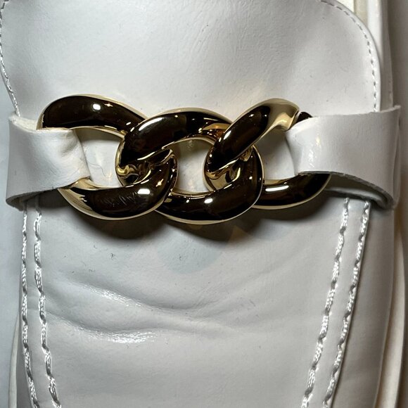 Dream Pairs Shoes Womens Size 9 Slip On Loafers  SDML2326W White Gold Chain - Picture 10 of 12